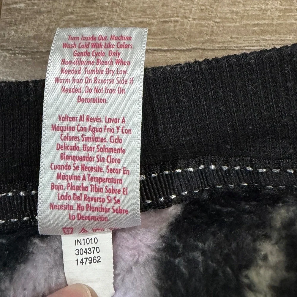 Justice Girl's Faux Fur Tie Dye Sequin Logo Sweatshirt Multi Color Size M 10